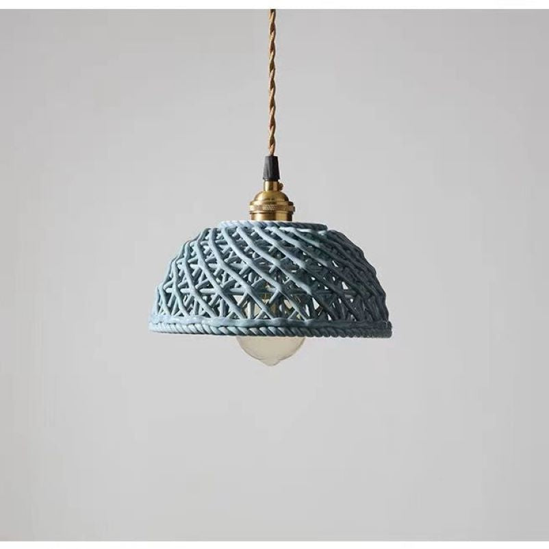 Hailie Modern LED Pendant Light Metal Blue White Bedroom/Kitchen