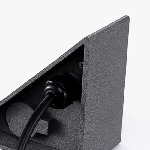 Black Modern Triangle Motion Sensor Outdoor Step Light