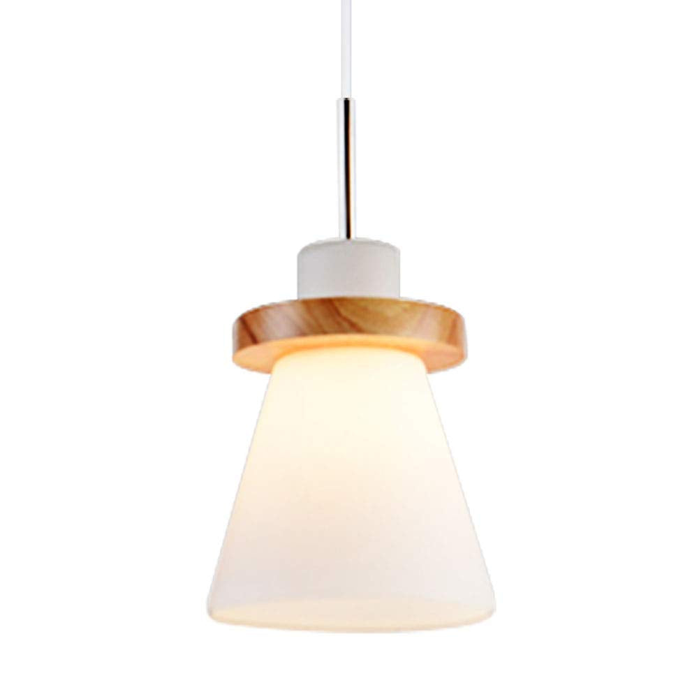 Hailie Minimalism LED Pendant Light Wood Glass Bedroom/Dining Room