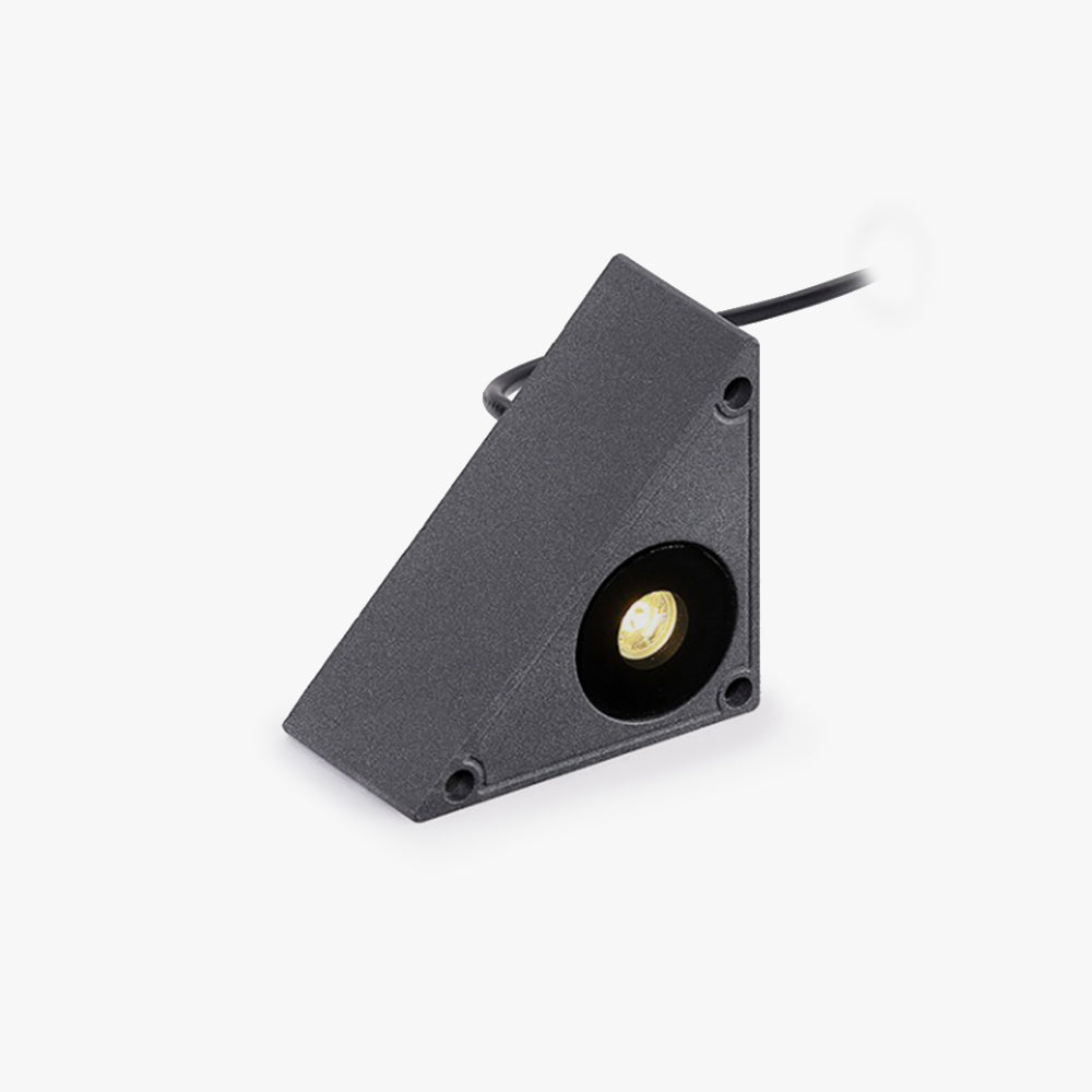 Black Modern Triangle Motion Sensor Outdoor Step Light