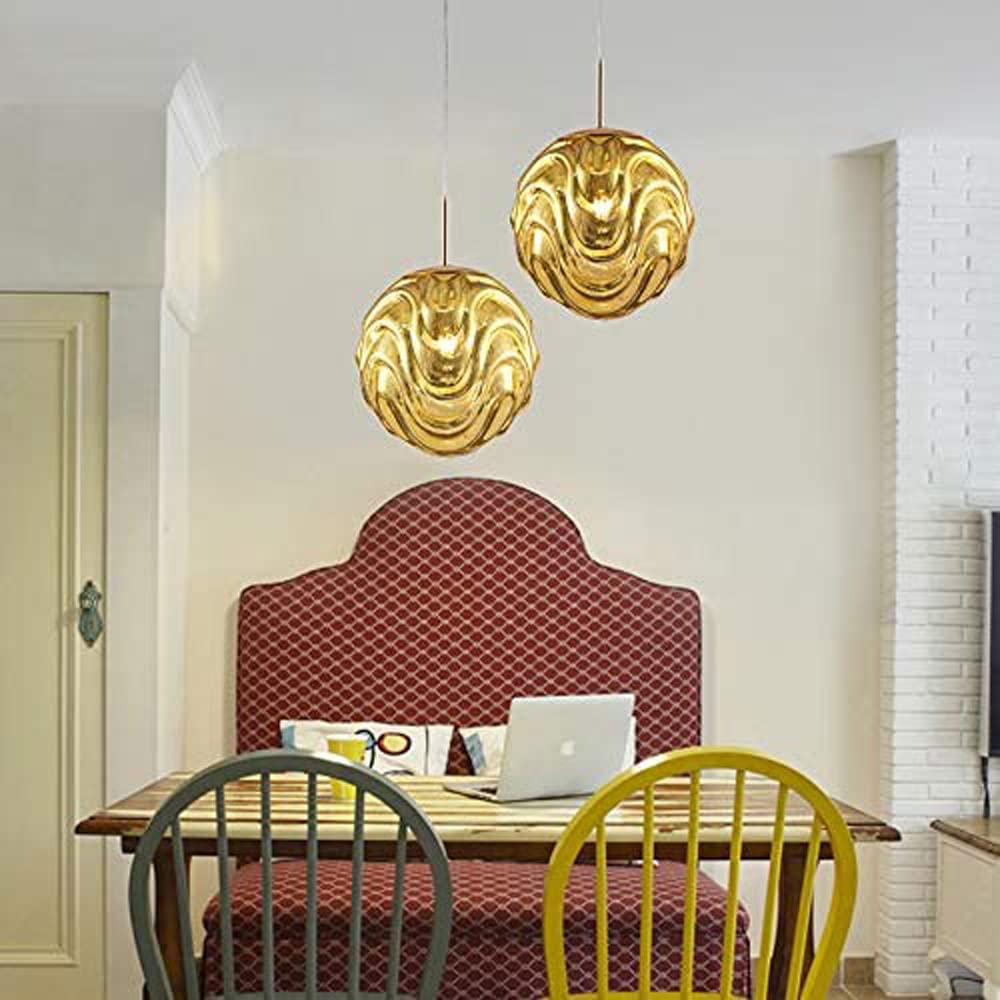 Hailie Modern Sphere Pendant Light Glass Gold/Black Dining Room