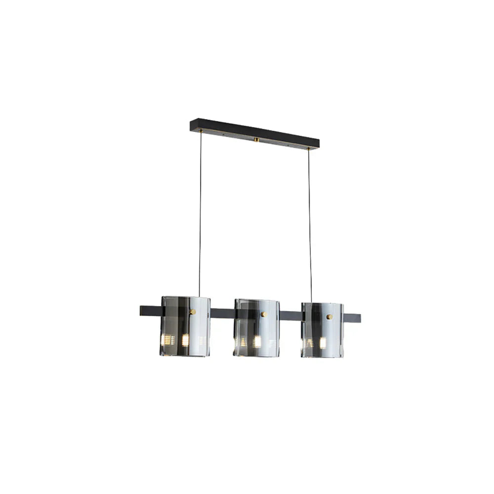 Black Chandelier For Dining Room Linear Evette Pure Copper Ip20 Led