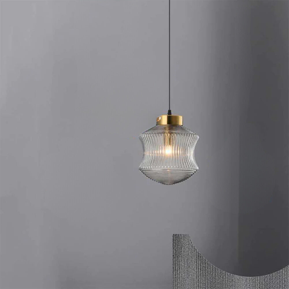 Hailie Modern  LED Pendant Light Smoke Gray Glass Bedroom