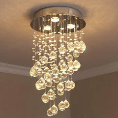 Chandelier For Living Room Alana? Metal & Glass Without Bulbs Ip20 Led