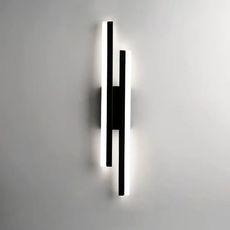 Black Flush Wall Light For Bedroom Alana Metal Dimmable