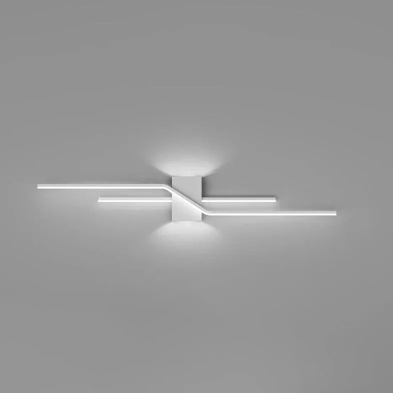 Flush Wall Light For Bathroom Linear Alana Metal Warm White Led Ip44