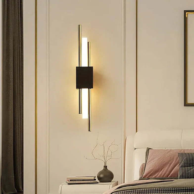 Black Flush Wall Light For Bedroom Modern Metal