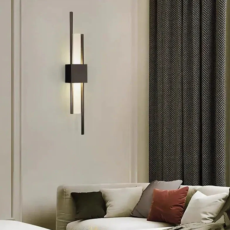 Black Flush Wall Light For Bedroom Modern Metal