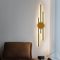 Flush Wall Light For Bedroom Linear Alana Metal Ip20 Led Warm White