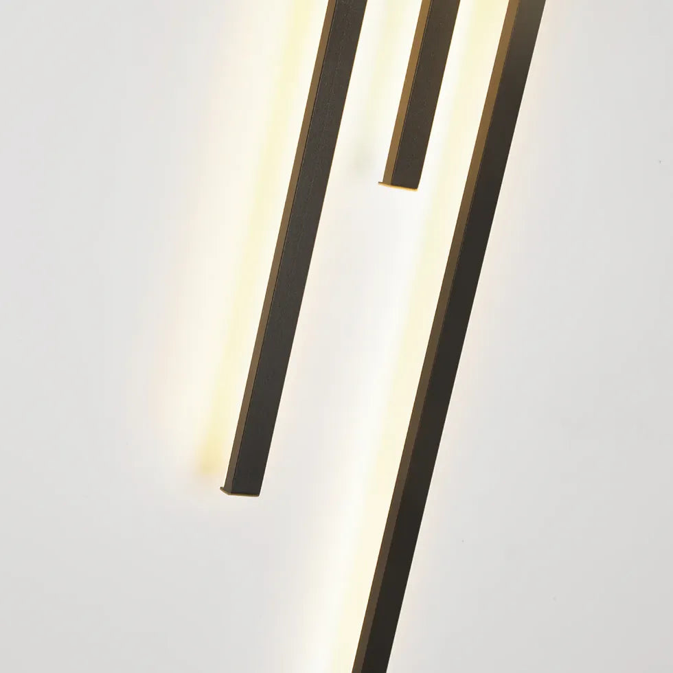 Flush Wall Light For Bedroom Linear Alana Metal Ip20 Led Warm White