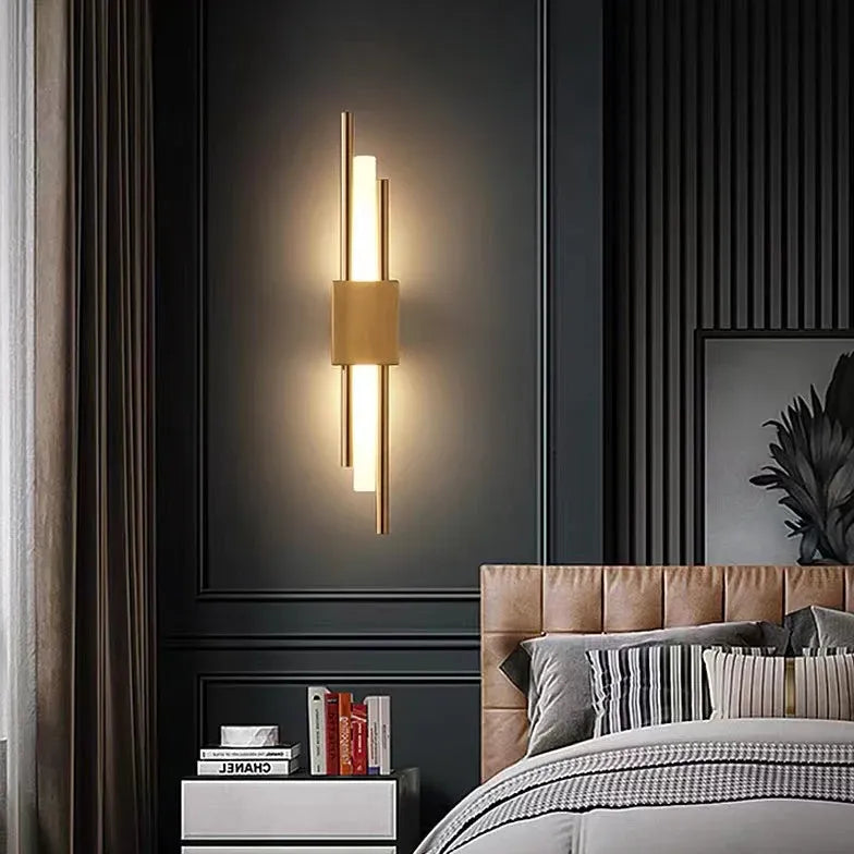 Black Up & Down Light For Bedroom Alana Metal Warm White Ip20