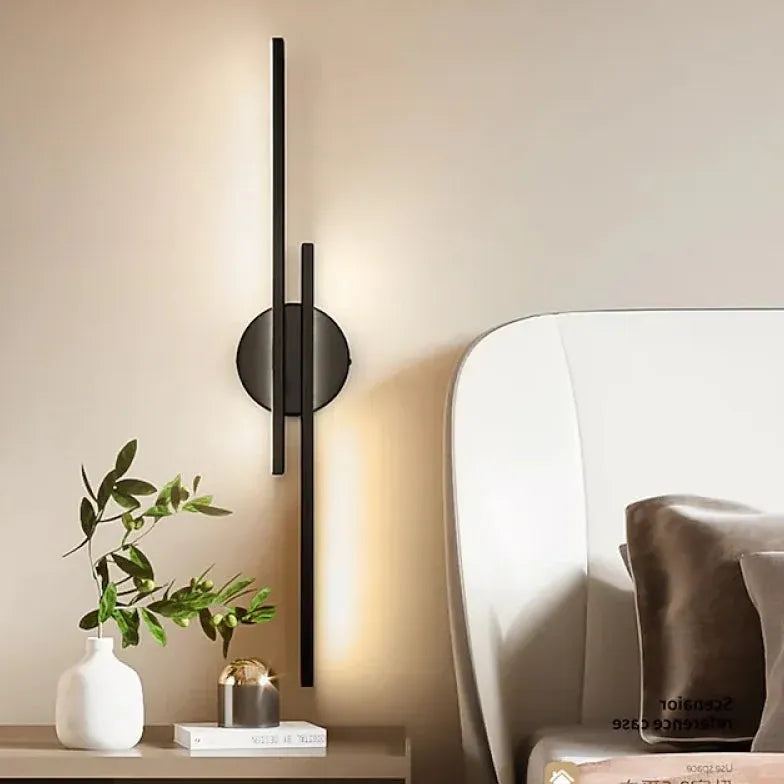 Black Flush Light For Bedroom Linear Alana Metal Warm White