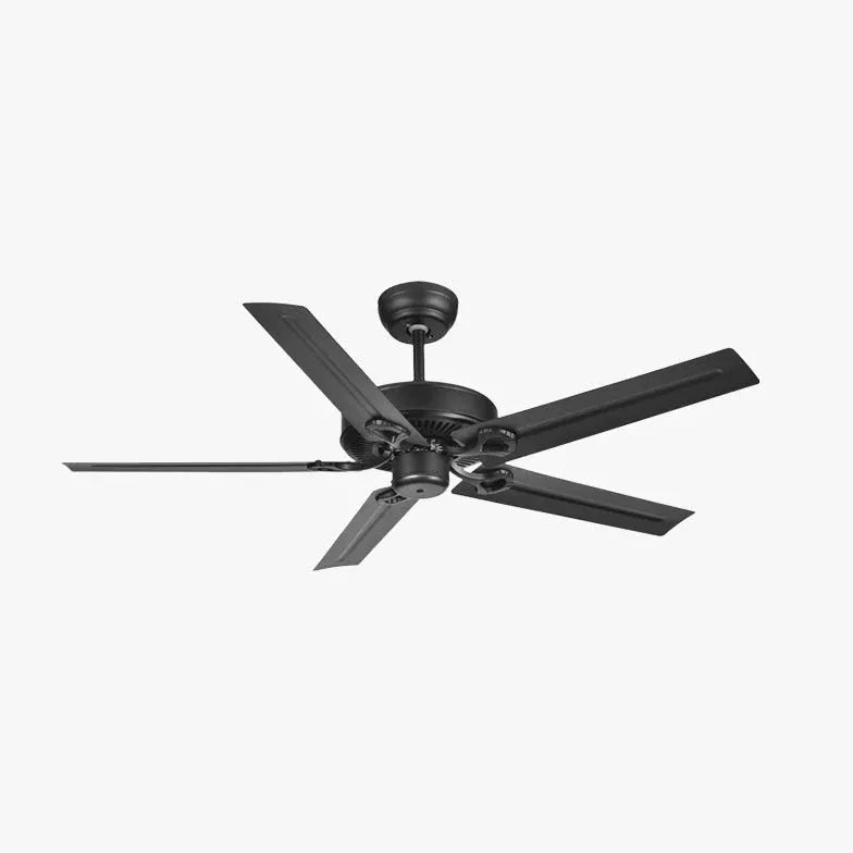 Black Ceiling Fan With Light For Study Room Alessio Metal Ip20