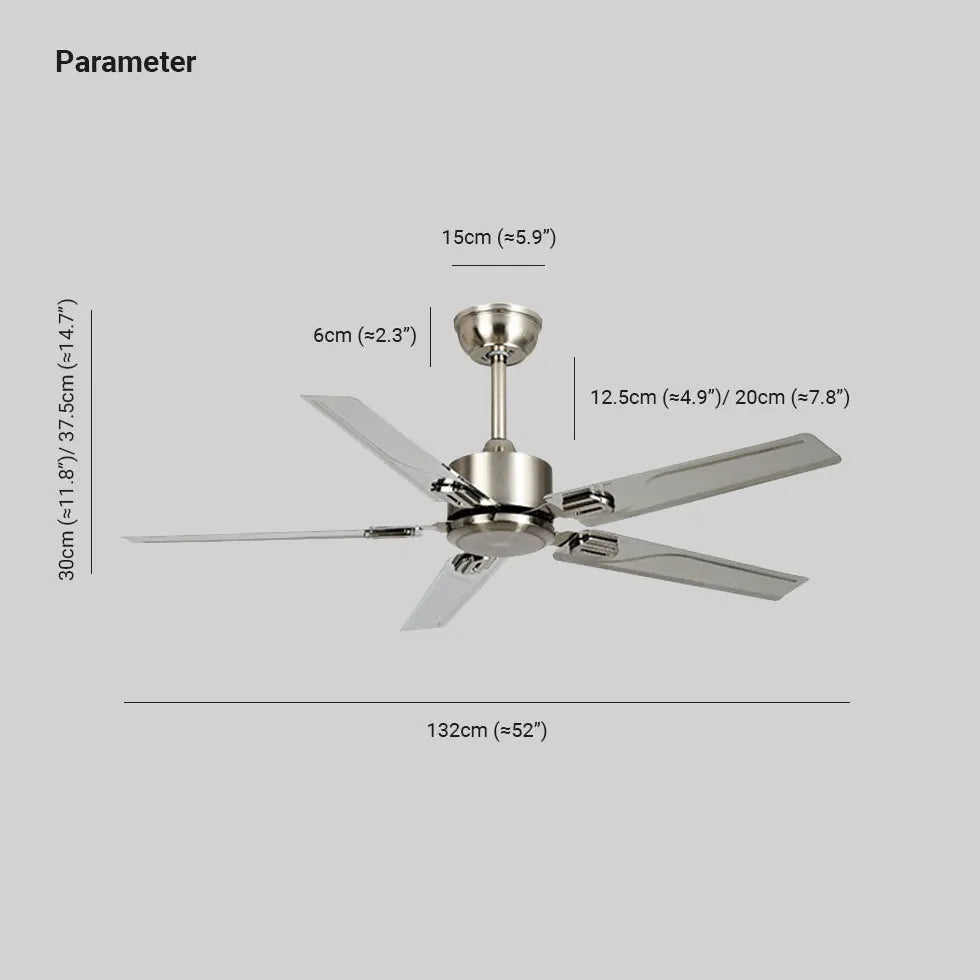 Ceiling Fan With Light For Study Room Alessio Metal Ip20