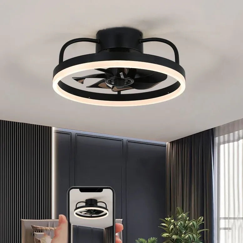 Ceiling Fan With Light For Bedroom Alessio Metal Led Dimmable Ip20