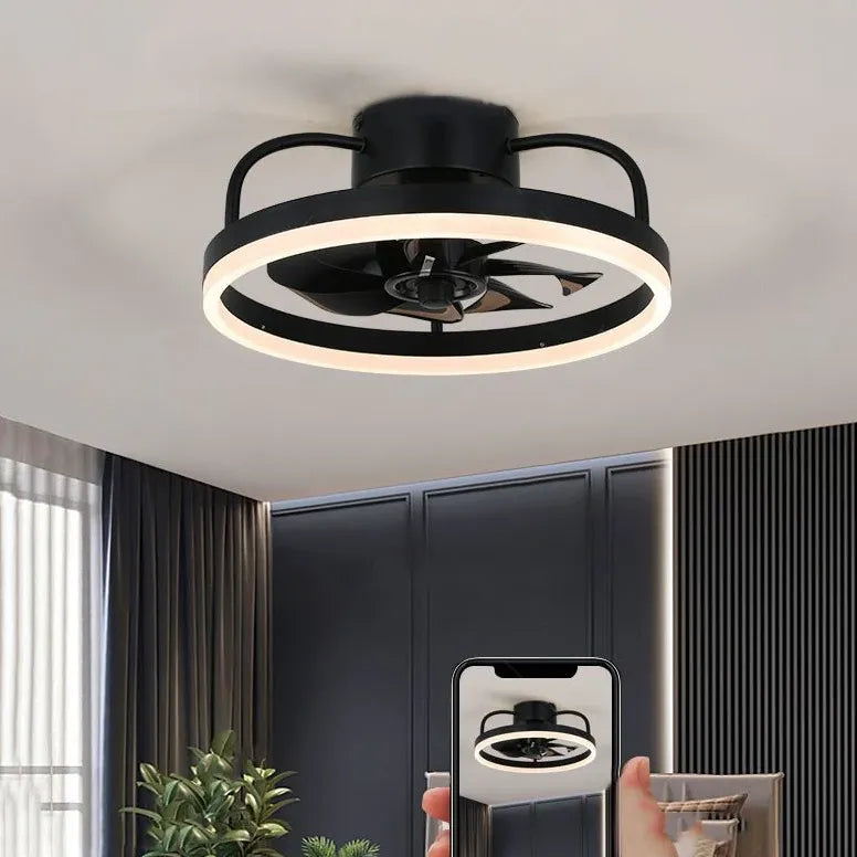 Ceiling Fan With Light For Bedroom Alessio Metal Led Dimmable Ip20