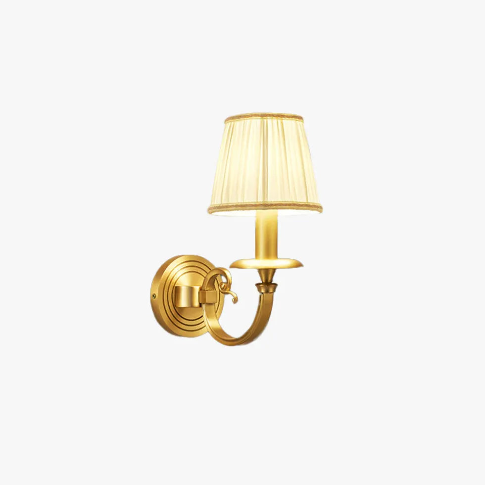 Double Arm Wall Light For Bedroom Alessio Metal & Fabric Ip20 Led