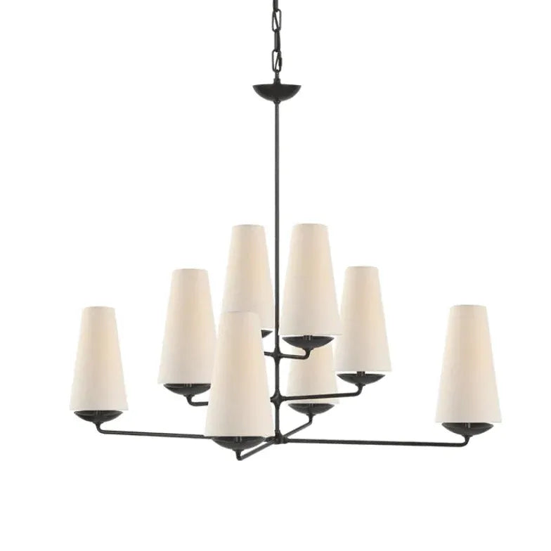 Black Modern Chandeliers For Bedroom Alessio Metal