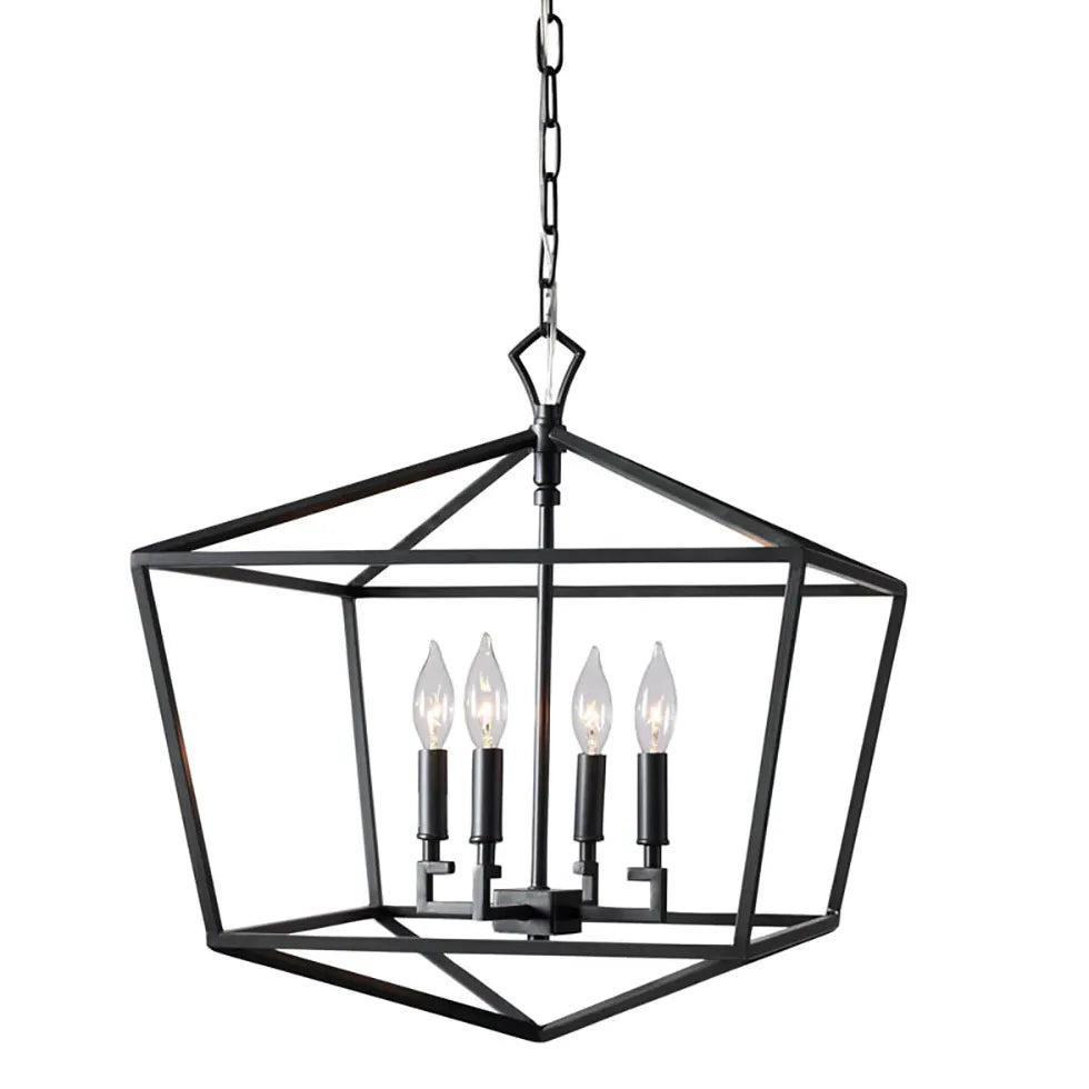 Black Metal Alessio Chandelier For Bedroom Ip20