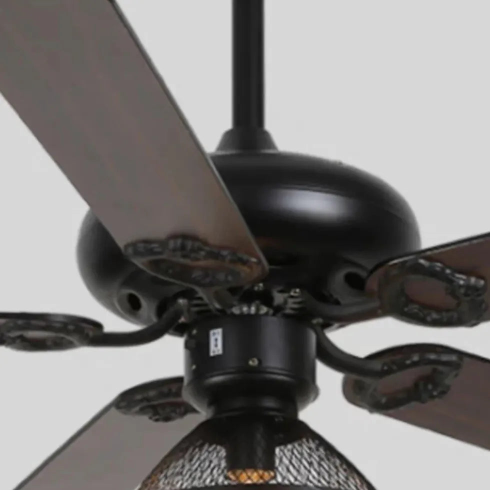 Black Ceiling Fan With Light For Bedroom Alessio Metal & Acrylic