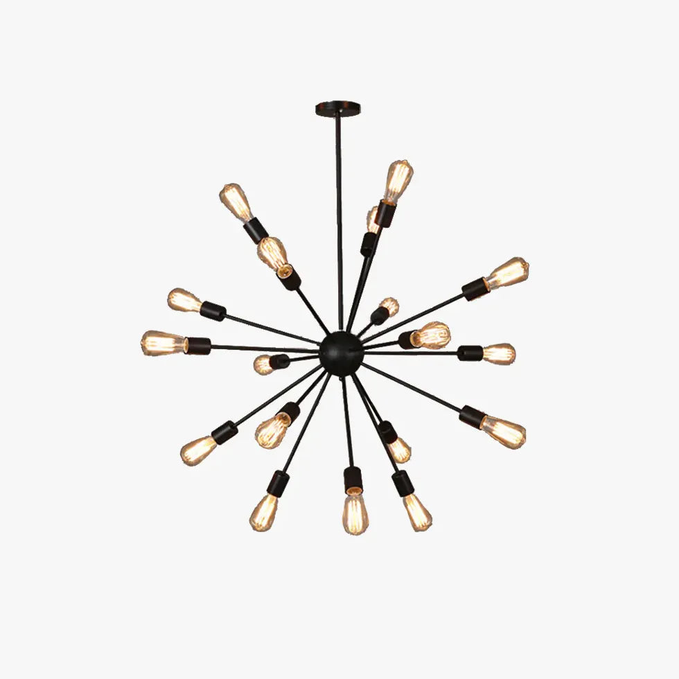 Black Chandelier For Bedroom Alessio Metal Ip20 Led