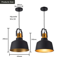 Black Industrial Farmhous Pendant Light