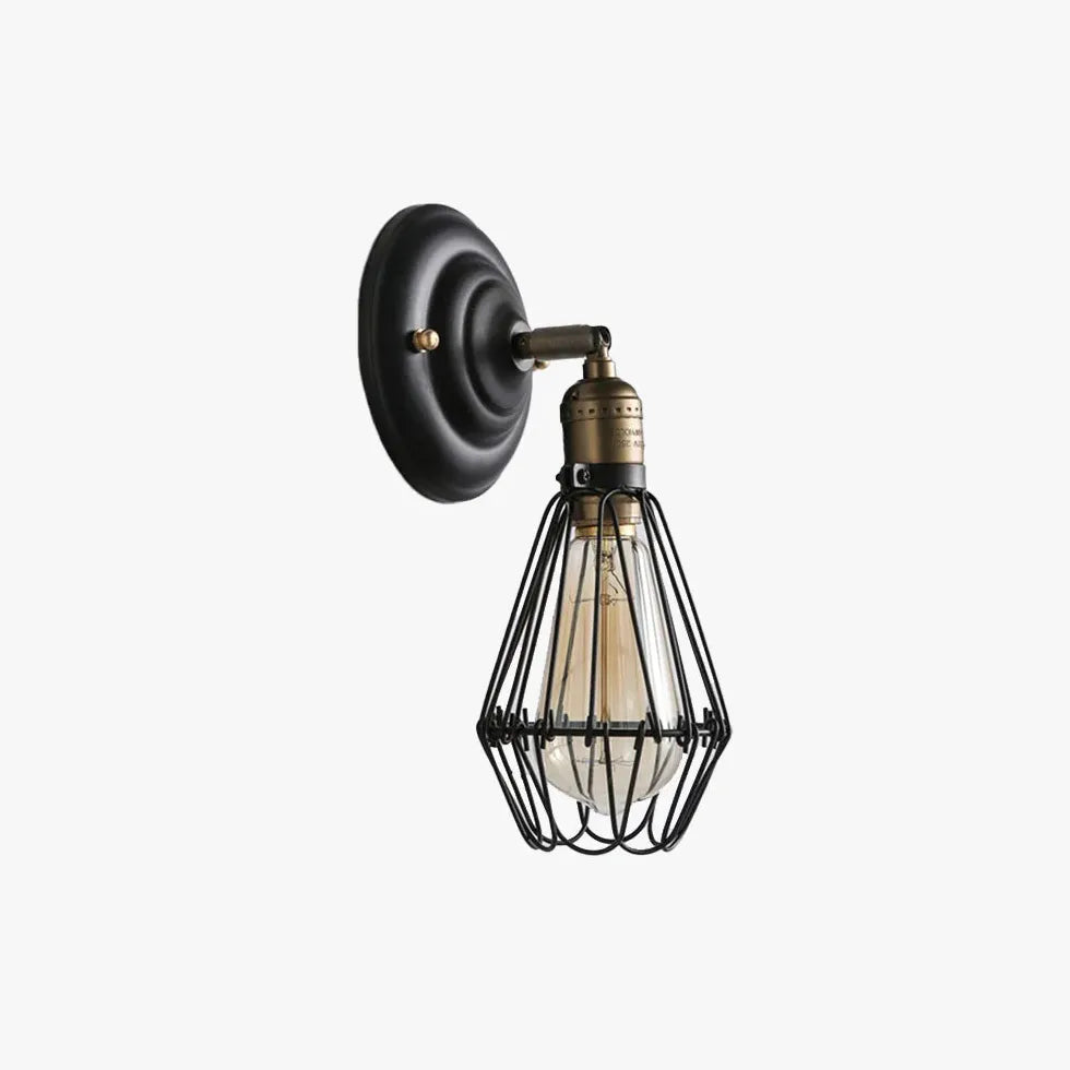 Black Single Arm Wall Light For Living Room Alessio Metal