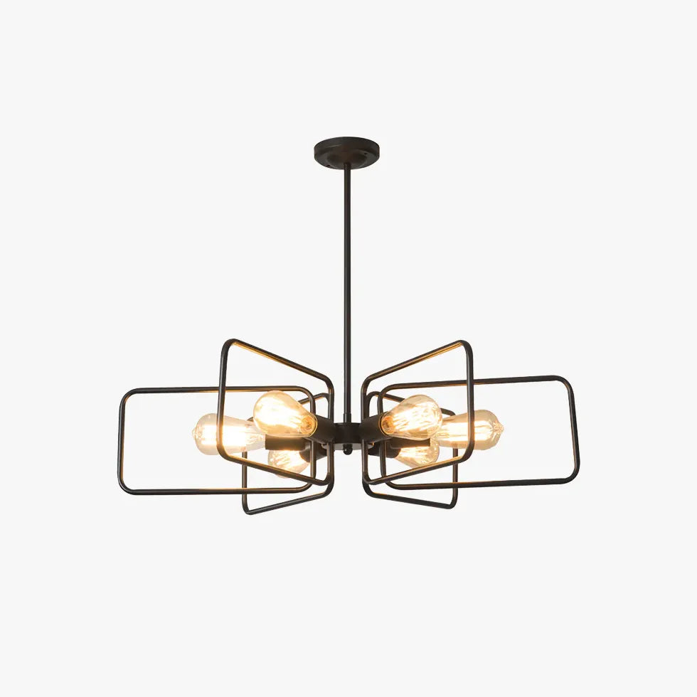 Black Statement Pendant Light For Bedroom Alessio Metal Led