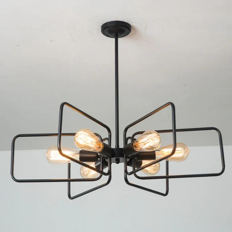 Black Statement Pendant Light For Bedroom Alessio Metal Led