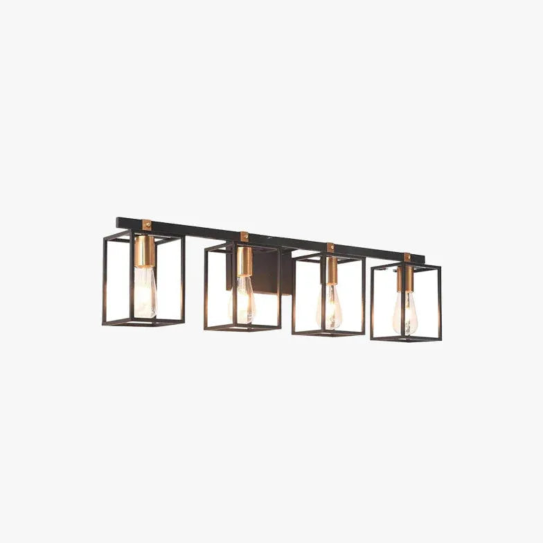 Black Multi Arm Wall Light For Bathroom Alessio Metal & Acrylic