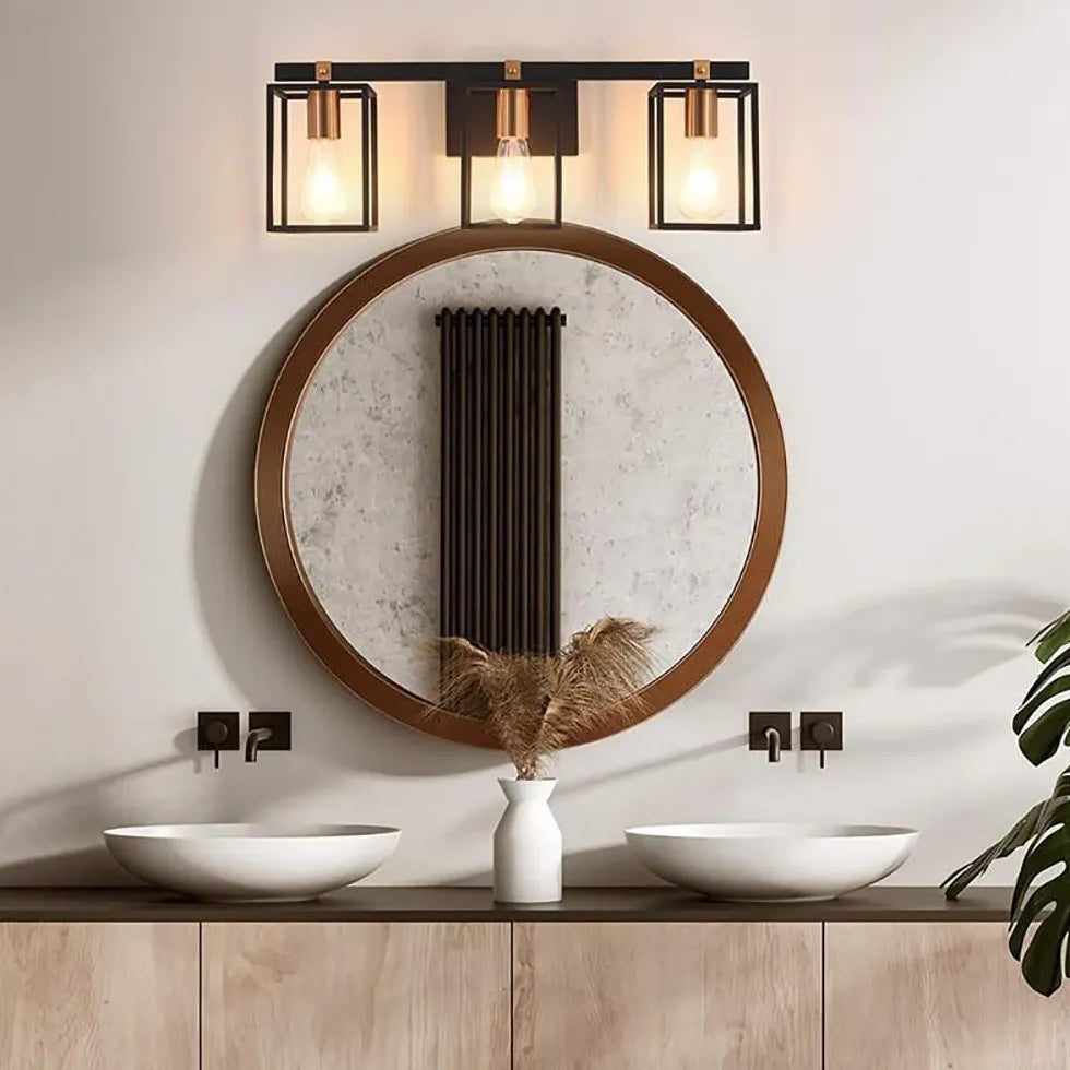 Black Multi Arm Wall Light For Bathroom Alessio Metal & Acrylic