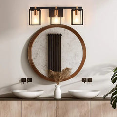 Black Multi Arm Wall Light For Bathroom Alessio Metal & Acrylic