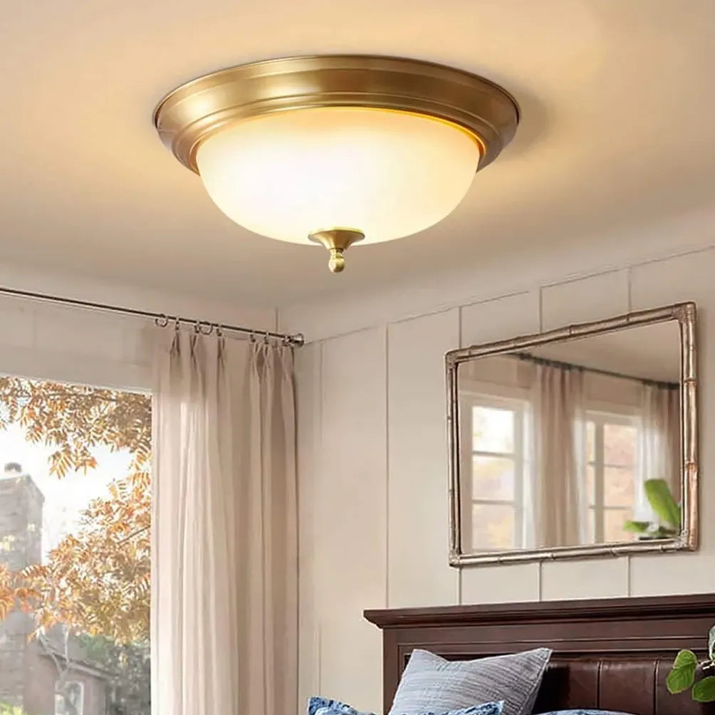 Flush Light For Bedroom Alessio Metal & Glass Ip20 Without Bulbs