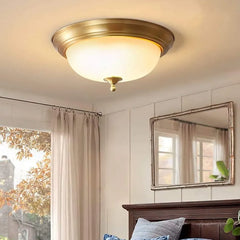 Flush Light For Bedroom Alessio Metal & Glass Ip20 Without Bulbs