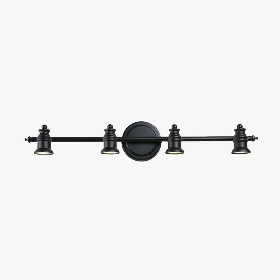 Black Multi Arm Wall Light For Bathroom Alessio Metal Led