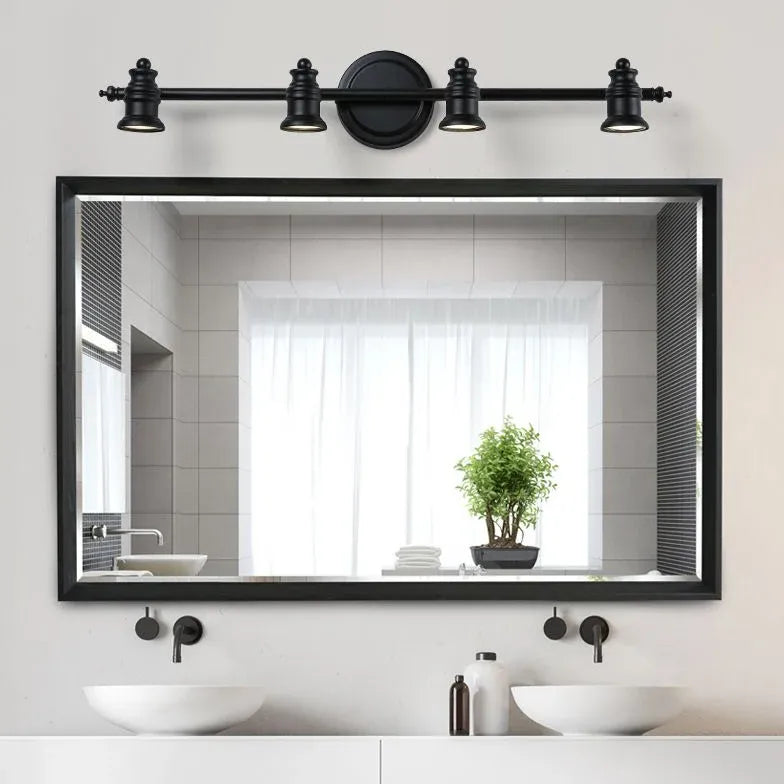 Black Multi Arm Wall Light For Bathroom Alessio Metal Led