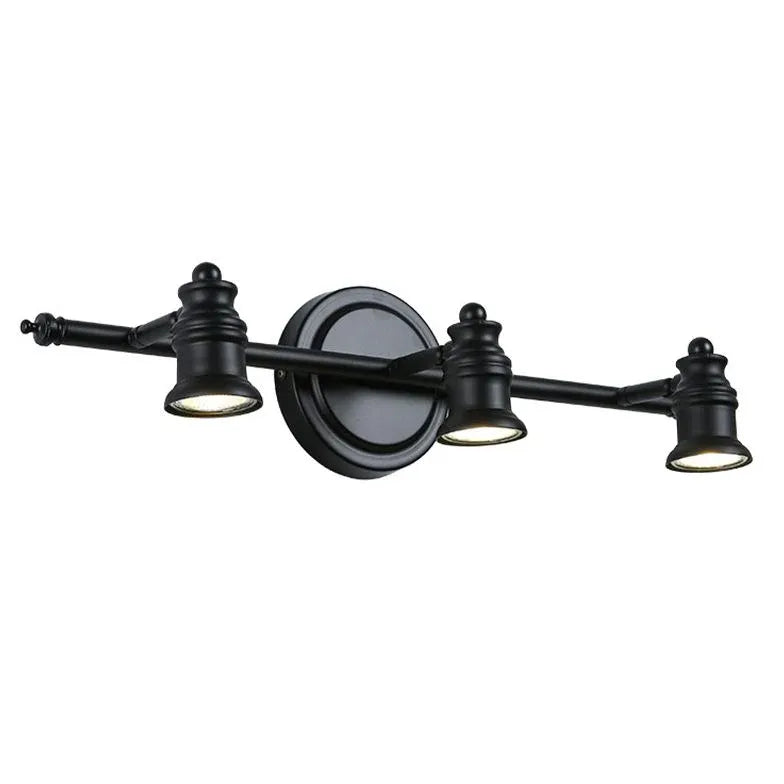 Black Multi Arm Wall Light For Bathroom Alessio Metal Led