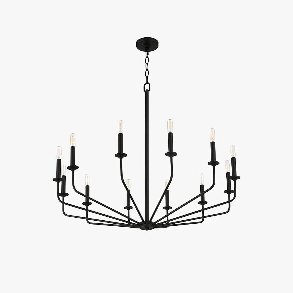 Black Statement Pendant Light For Living Room Alessio Metal Ip20