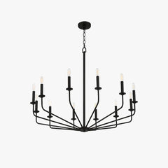 Black Statement Pendant Light For Living Room Alessio Metal Ip20