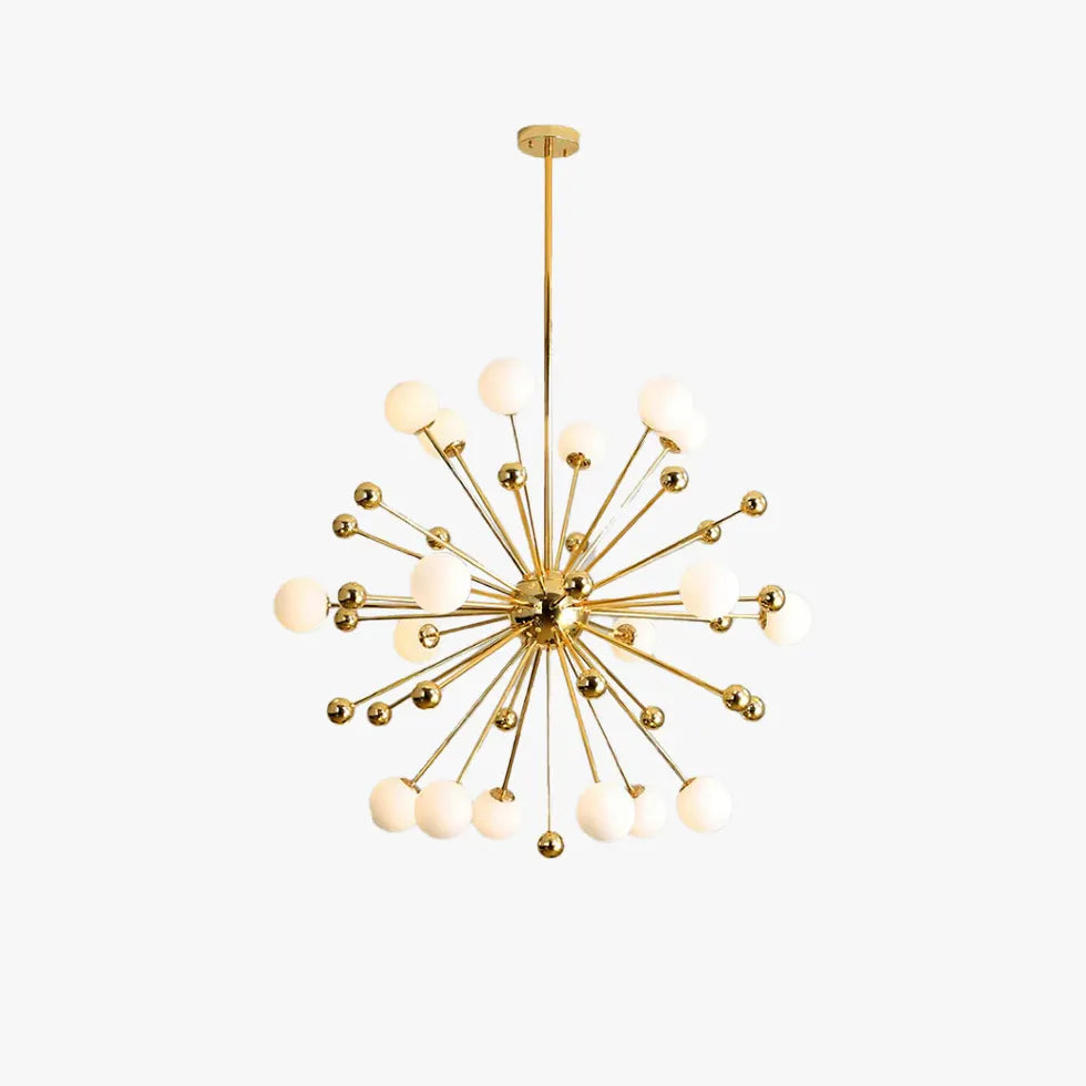 Gold Chandelier For Bedroom Alessio Metal & Glass Led Ip20