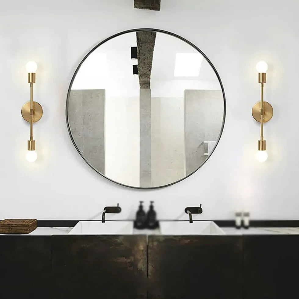 Black Up & Down Light For Bathroom Alessio Metal Led