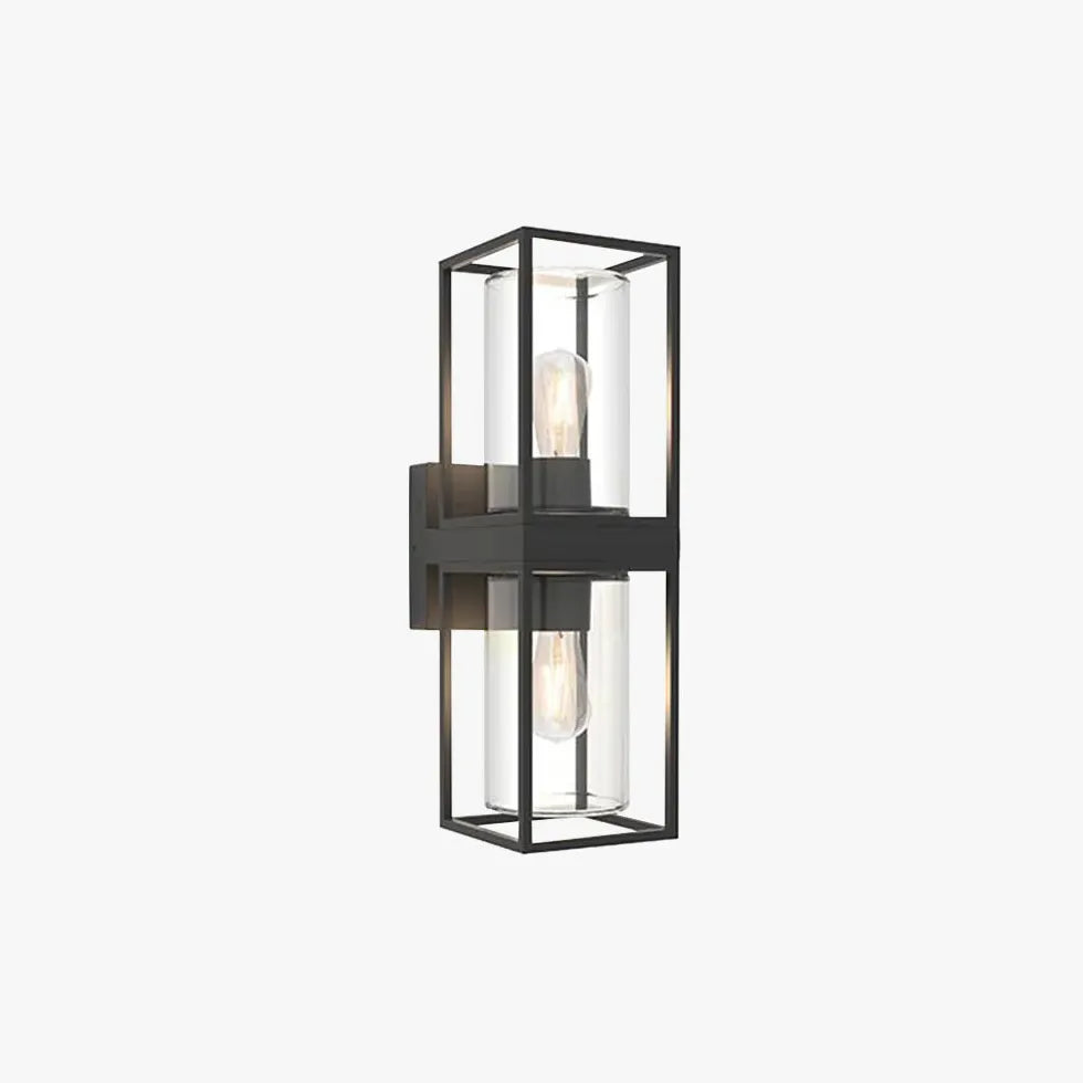 Black Lanterns Rectangular Alessio Metal & Glass Outdoor Ip65