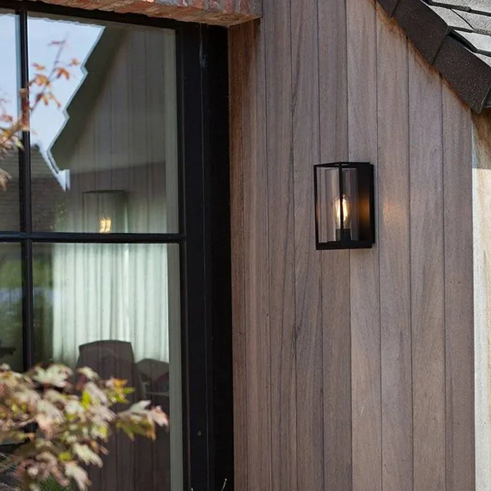 Black Lanterns Rectangular Alessio Metal & Glass Outdoor Ip65