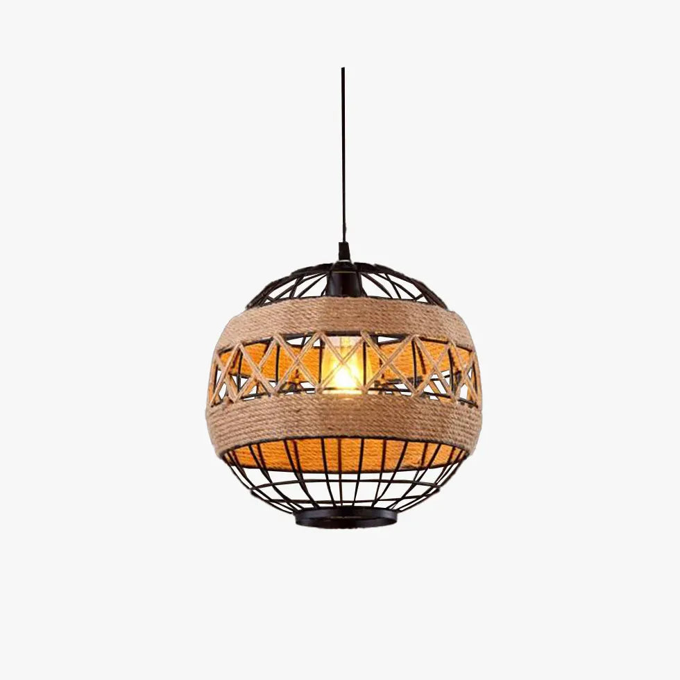 Light Single Pendant For Bedroom Alessio Metal & Rope Ip20