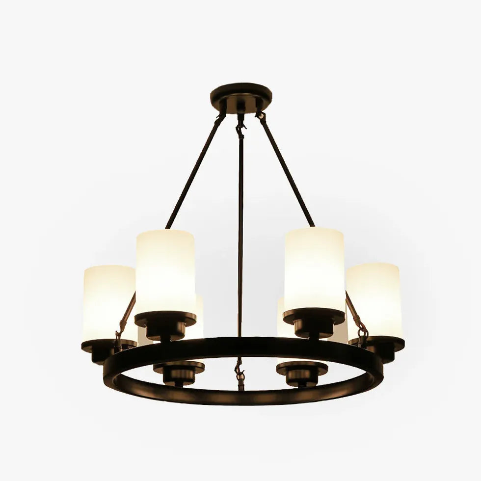 Black Modern Chandeliers For Living Room Alessio Metal & Glass Ip20