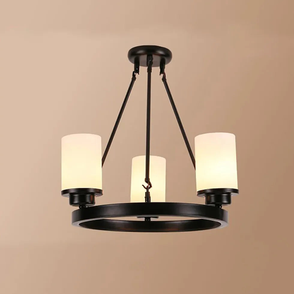 Black Modern Chandeliers For Living Room Alessio Metal & Glass Ip20