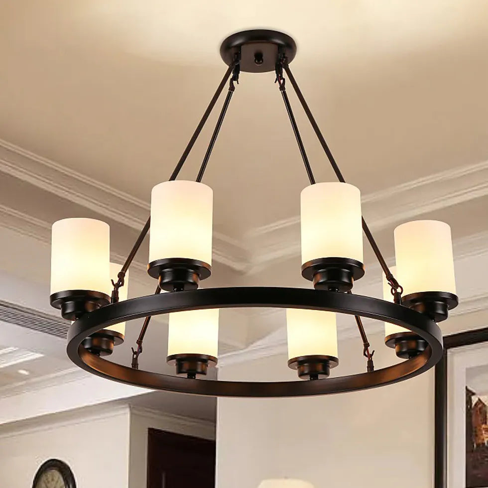 Black Modern Chandeliers For Living Room Alessio Metal & Glass Ip20