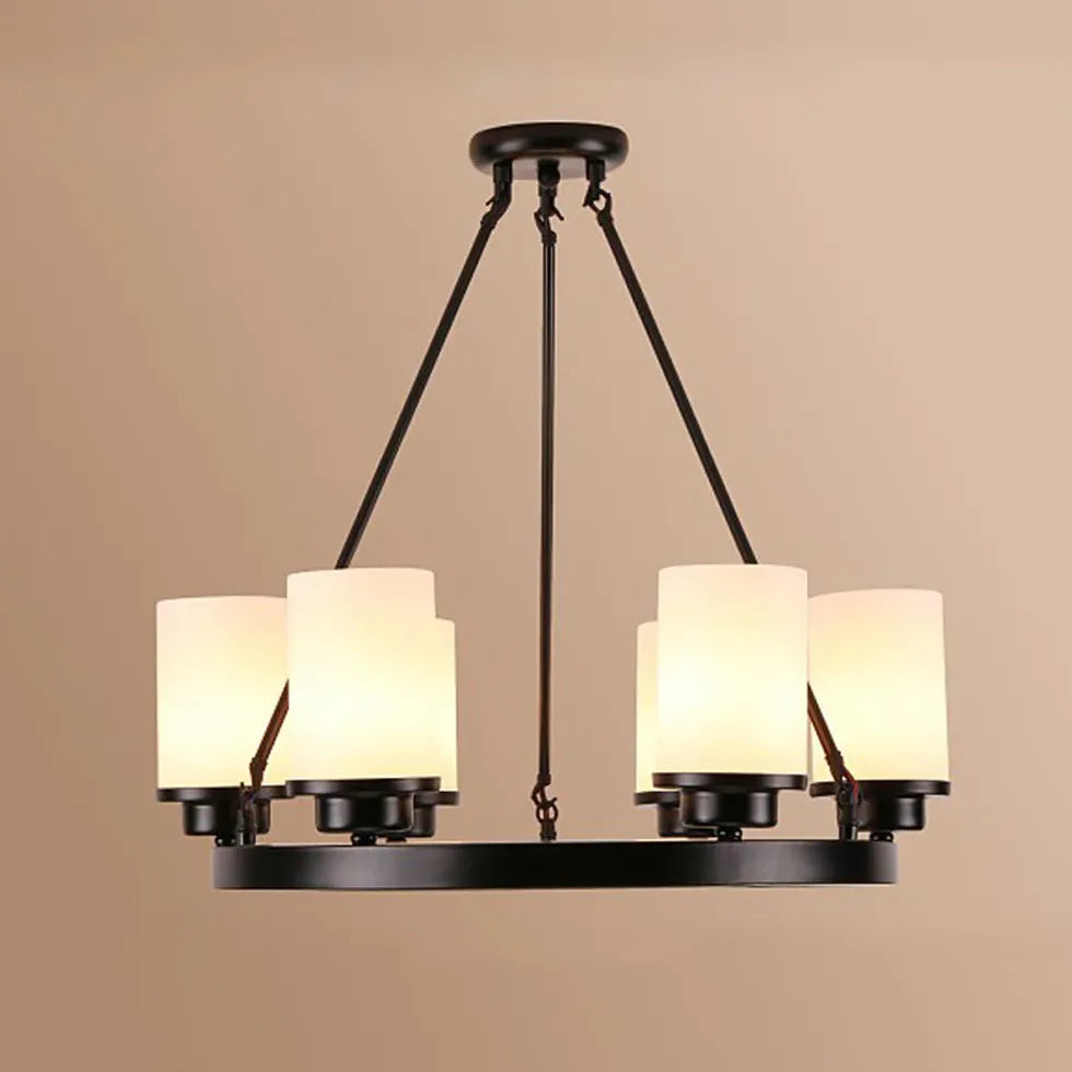 Black Modern Chandeliers For Living Room Alessio Metal & Glass Ip20