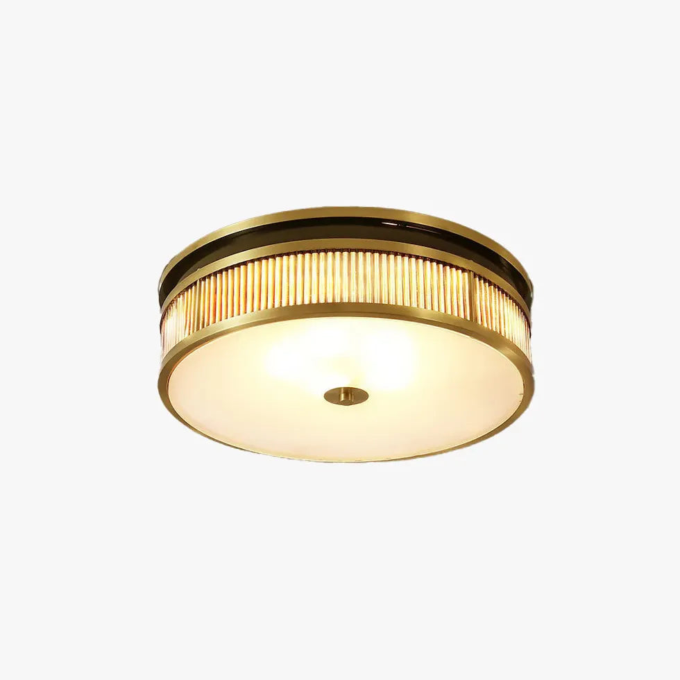 Flush Light For Study Room Alessio Metal & Glass Ip20 Without Bulbs Led