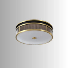 Flush Light For Study Room Alessio Metal & Glass Ip20 Without Bulbs Led